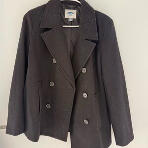 GAP Charcoal Double-Breasted Pea Coat